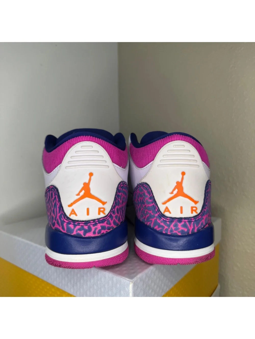 Air Jordan 3 Retro 6Y White Pink Purple Orange 441140-500